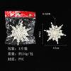 Colgante de copo de nieve navideño de Zhong Ran, de plástico blanco, con forma de copo de nieve, para ventana, árbol de Navidad, fiesta, etc.