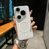 Adequado para Capa de Celular Magnética Transparente Nevoeiro de Gelo Huawei P80Pro+ P70 Mate70 High-End Capa Protetora Anti-Queda de Casca Dura