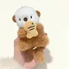 Lindo Peluche de Nutria Colgante con Pez, Llavero para Bolso de Castor, Adorno de Muñeco, Nutria Marina Sosteniendo un Pez