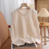 Chaleco de punto sin mangas para niños 100% lana pura para niños y niñas Nuevo cuello redondo Waistle Bebé Cachemira Camiseta base
