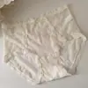 7241 Calcinhas Sexy de Renda Francesa para Mulheres, Renda com Mesh na Cintura Média-Alta, Leve, Confortável, Respirável, Tanga de Bolinhas