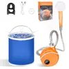 Ducha exterior ducha eléctrica artefacto de baño ducha recargable traje de ducha bolsa de agua simple para acampar bomba de batería