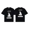 Erd Melancólico Rico Segunda Generación Nuevo Holgado Casual Belleza Tendencia Nicho Marca de Tendencia Estampado Cuello Redondo Manga Corta Colección de Camisetas para Hombres y Mujeres