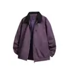 Chaqueta Trendy con Solapa para Hombre, Atuendo Elegante y Único para Primavera y Otoño, Chaqueta Casual Versátil en Rosa, Negro y Morado