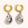 Aretes Colgantes de Cacahuates Sólidos Transfronterizos Europeos y Americanos Acero Inoxidable Moda Elegante Nicho Lujo Accesible Aretes de Alta Gama para Mujeres