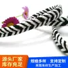 Cuerda de Algodón Retorcido Negro y Blanco, Cuerda Trenzada Bicolor, Correa de Hombro para Equipaje Resistente al Desgaste, Accesorios para Ropa, Correa para Mascotas, Cuerda de Algodón de Tres Hilos