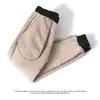 Conjunto de Sudadera de Terciopelo de Cordero para Hombre Invierno Terciopelo Grueso Conjunto con Capucha Ropa Deportiva Cárdigan Casual Chaqueta Cálida