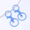 Llavero de aleación de color con cierre de langosta, juego de tres piezas, ocho llaveros, accesorios para joyería DIY, joyería creativa al por mayor