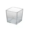 Taza cuadrada para vela al por mayor personalizada, taza vacía, taza para aromaterapia casera, regalo de cumpleaños, portavelas de cristal, taza de vidrio transparente