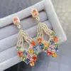 Pendientes Transfronterizos de Zafiro de Color Natural para Mujer, Joyería de Plata 925 de Alta Gama de Nicho, Joyería de Lujo 3*4, Ventas Directas de Fábrica