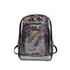 Mochila transparente con graffiti de Amazon transfronteriza, moderna, personalizada, con graffiti, de PVC, para estudiantes, mochila escolar de PVC transparente grande