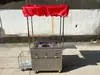 Carro de Comida para Bocadillos Multifuncional Comercial Soporte para Jianbing Guozi Olla para Freír Malatang Kanto-ni con Estufa de Gas