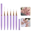 Pluma para Manicura Palo de Sándalo con Tapa Pluma Pintada Pluma en Relieve Set de Manicura Pluma de Fototerapia Pluma para Difuminar Pluma Funcional Pluma Degradada