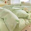 Algodão Puro Conjunto de Cama Quatro Peças Lençóis Colcha Capa de Edredom Lençóis 2025 Novo Conjunto de Cama Três Peças para Dormitório