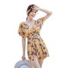 Traje de baño para mujer adulta, nuevo, conservador, que cubre el vientre, ajustado, de una pieza, falda, moderno, sexy, para vacaciones en la playa.