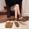 Sapatos Birkan forrados com lã botas de neve com pedal outono e inverno 2024 novos sapatos de algodão quentes sapatos Mao Mao acolchoados mulheres
