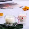 Taza de vidrio de doble capa con oso, Taza de agua, Taza de oso, alto valor de color, vidrio de doble capa, aislamiento térmico, anti-quemaduras, taza de café, taza de leche