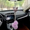 Nuevo Colgante de Cruz de Cristal para Coche Transfronterizo Diamante Suministros Creativos para el Interior del Coche Colgante de Cabeza de Mickey para Espejo Retrovisor de Coche