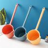 Cuchara de agua de mango largo, cuchara de agua espesa de plástico, cuchara de agua para lavar verduras en el hogar, cuchara de agua de color sólido simple con boca para cuchara de agua