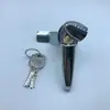 Fechadura com maçaneta de núcleo de cobre em meia lua MS308-3, fechadura de porta de armário elétrico, fechadura de caixa de distribuição, fechadura à prova d'água para caixa de energia