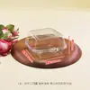 Caja de Empaque para Pastel de Arroz con Mantequilla Espesa de Celebridad de Internet Repostería Postre Puff Mochi Empaque Transparente Desechable