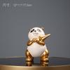 Adornos Lindos de Conejo y Panda con Paraguas Nórdicos Modernos Lujo Ligero Decoración Creativa para el Hogar Sala de Estar Mueble de TV Pasillo Péndulo