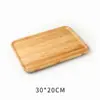 Bandeja de Bambú Completa Rectangular para Hogar Bandeja para Tazas de Té Plato de Madera para Barbacoa Plato para Frutas Plato de Madera Sólida Plato para Pan Estilo Japonés