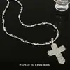 Colar Cruz Pendant Heavy Industry Europeu e Americano Feminino de Alta Qualidade Versátil Simples Moderno Nicho Moda Acessórios Spice Girl Feminino