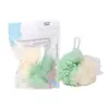 LMLTOP Bola de baño de doble color, flor de baño espumosa suave para colgar, estropajo de baño al por mayor C066