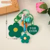 Llavero Colgante de Flor de Acrílico Creativo Lindo Estilo Ins para Bolsos de Niñas, Encanto Decorativo, Colgante Pequeño de Pareja