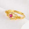 Anillo Corona Creativa Francesa Vintage Diseño Nicho Calado Personalizado Sentido de Alta Gama Anillo de Dedo Bola Anillo para Niñas