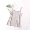 Camisole Pequena de Modal Feminina Roupa Íntima Verão Fina Justa Camisa Base Curta Preto e Branco Top Externo Sexy