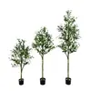 Árbol de olivo artificial transfronterizo, planta de suelo, planta de interior en maceta para decoración del hogar, adorno para escaparate, árbol de olivo desmontable