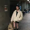 Jaqueta de Algodão Estilo Coreano Estilo Preguiçoso com Gola Alta para Mulheres no Outono e Inverno, Quente e Versátil Marca da Moda Jaqueta Pão Esportiva e de Lazer para Casais