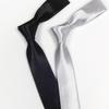 Corbata de Grupo de Satén Hecha a Mano de 5 cm Corbata para Hombre Color Sólido Azul Corbata de Boda Negocios Monocromática Padrino