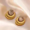 Pendientes de Moda Ligeros de Lujo Personalizados con Forma de Hoja, Abanico, Gota de Agua, Mariposa con Circonitas Completas, Diseño Europeo y Americano Transfronterizo para Mujer