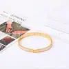 Pulseiras de Casal de Luxo Leve de Alta Qualidade, Aço Titânio Abertas com Design de Nicho, Pulseiras Modernas Populares Estilo Ins