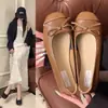 Zapatos Mary Jane Franceses para Mujer 2026 Nuevo Estilo Otoño Noche Zapatos Planos Slip-ons Mocasines Zapatos Individuales con Lazo