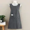Estilo Nuevo Estilo Occidental Algodón Transpirable Delantal Cocina Hogar Chaleco Cintura Delgada Mujer Anti-Aceite Suciedad Ropa de Trabajo Cocina