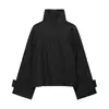 Fabricante de ropa de mujer transfronterizo al por mayor 2026 nuevo gabardina corta de moda casual suelta estilo europeo y americano con cuello alto