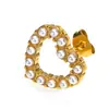 Nova Moda Leve Luxo Vazado Cravejado com Diamantes Colar de Coração para Mulheres, Versátil e Elegante, Brincos Banhados a Ouro 18K Atacado