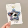Lindo pasador lateral de peluche para niños, pinza para el cabello versátil y elegante para niñas, dulce y para uso diario accesorio para el cabello de estrella de cinco puntas BB