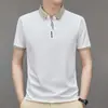 Camisa polo estampada para hombre, casual de negocios, sin planchado, manga corta, parte superior para hombre joven y de mediana edad, buena calidad, exportación transfronteriza