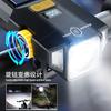 Linterna frontal de alta luminosidad con pantalla digital de carga solar transfronteriza y ajuste de haz alto y bajo zoomable, Luz de largo alcance con láser blanco para conducción nocturna