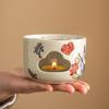 Estufa de té a temperatura constante con glaseado de miel año del dragón calentamiento con vela accesorios para ceremonia del té chino base de cerámica calentador de té para el hogar pequeño