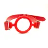 Anillo de boca de silicona de cuero para adultos diversión SM tapón de boca de restricción tapón de boca para sexo oral fábrica de juguetes venta directa