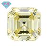 Huagang Gema Cuadrada Biselada Pagoda Amarillo Ganso Zircón Piedra Nudista Venta al por Mayor Amarillo Limón Gema CZ Artificial Anillo