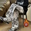 Pantalones Casuales de Moda Americana para Hombre de Primavera y Otoño, Pantalones Largos Versátiles Tie-Dye, Pantalones Casuales Deportivos de Caída para Hombre