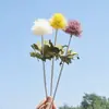 Cor de Outono Simulação Dente-de-leão Semente Plástico Flor Artificial Jardim Arte Decoração de Casa Casamento Fotografia Decoração Planta de Simulação