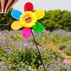 Venta caliente capa única láser plástico lentejuelas girasol colorido molino de viento decoración exterior jardín juguetes para niños al por mayor